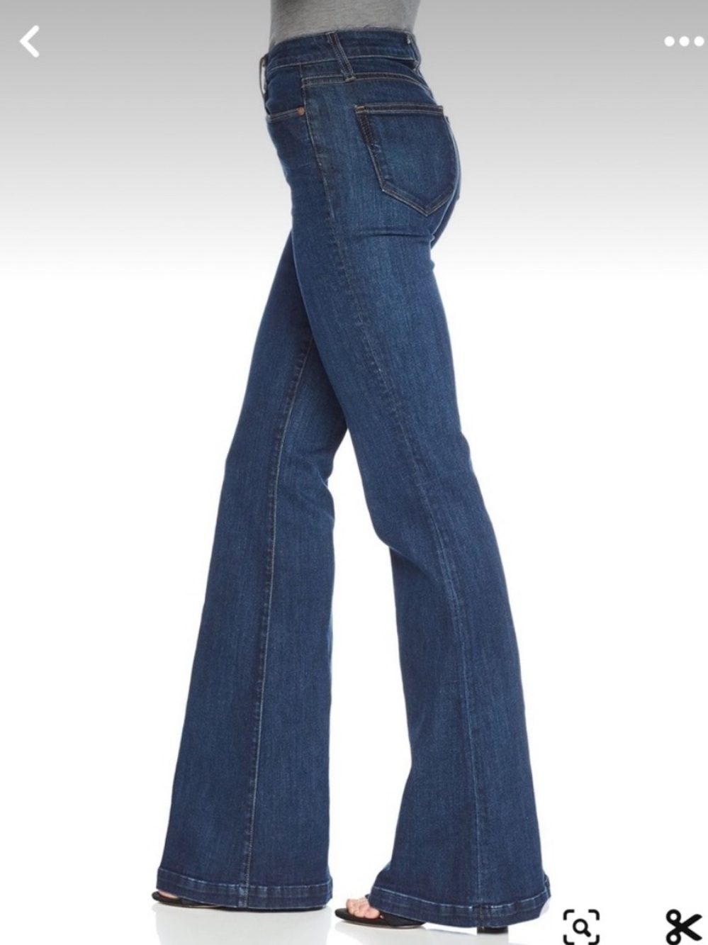 Paige jeans high rise stretch flare dark wash Genevieve size 28